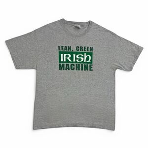Hanes Lean Green Irish Machine Graphic Tee Size Large